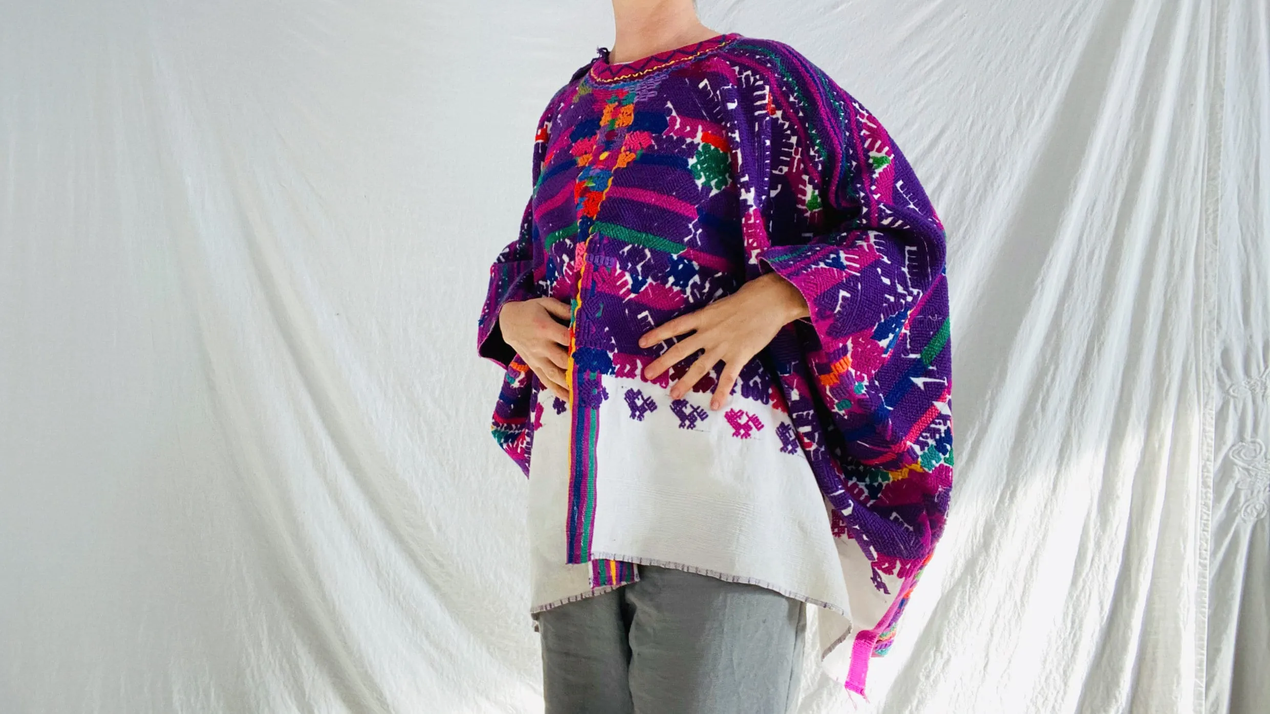 Vintage Churrancho Ceremonial Hand-Woven Guatemalan Huipil