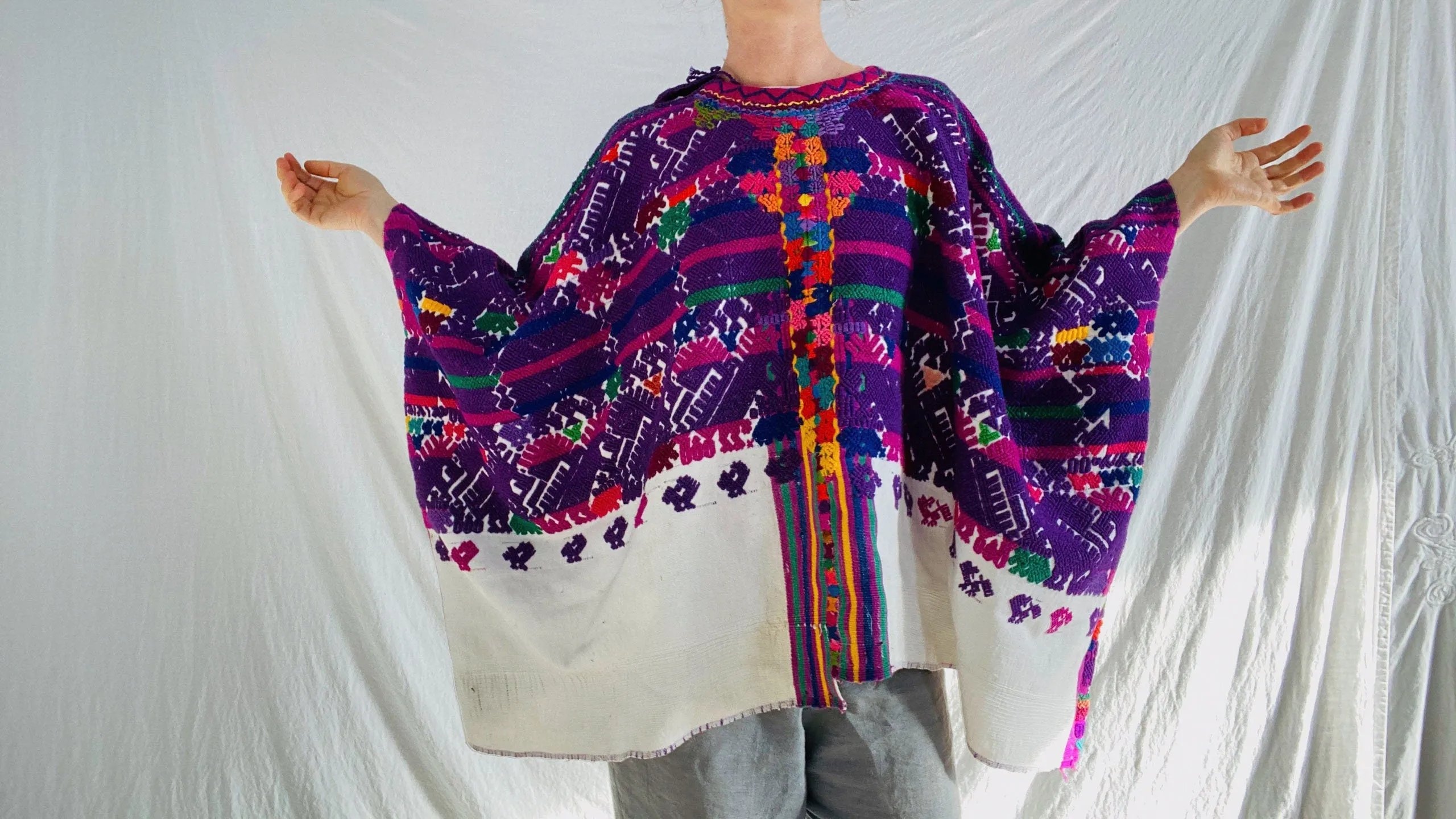 Vintage Churrancho Ceremonial Hand-Woven Guatemalan Huipil