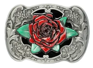 Western Rose Belt Buckle