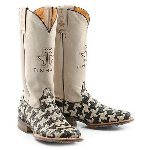 Women's Tin Haul Houndstooth Boots Handcrafted Brown 14-021-0007-1476