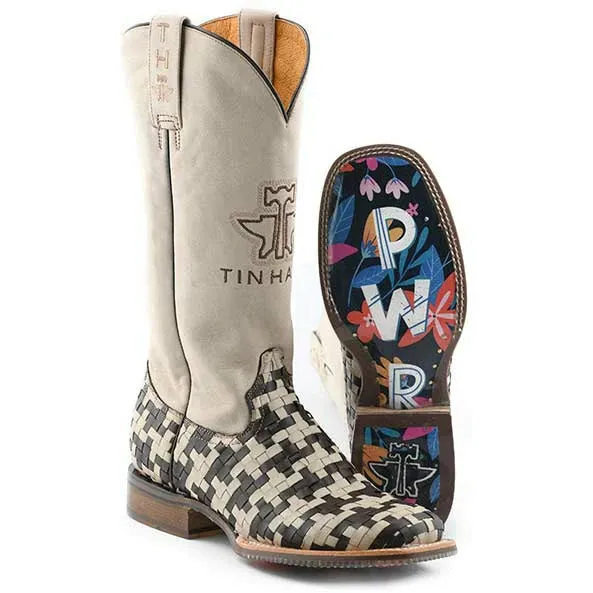 Women's Tin Haul Houndstooth Boots Handcrafted Brown 14-021-0007-1476