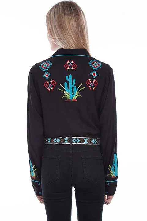 Women's Vintage Western Shirt Collection: Scully Embroidered Southwest Design