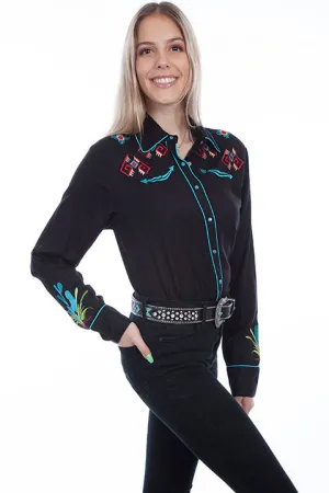 Women's Vintage Western Shirt Collection: Scully Embroidered Southwest Design