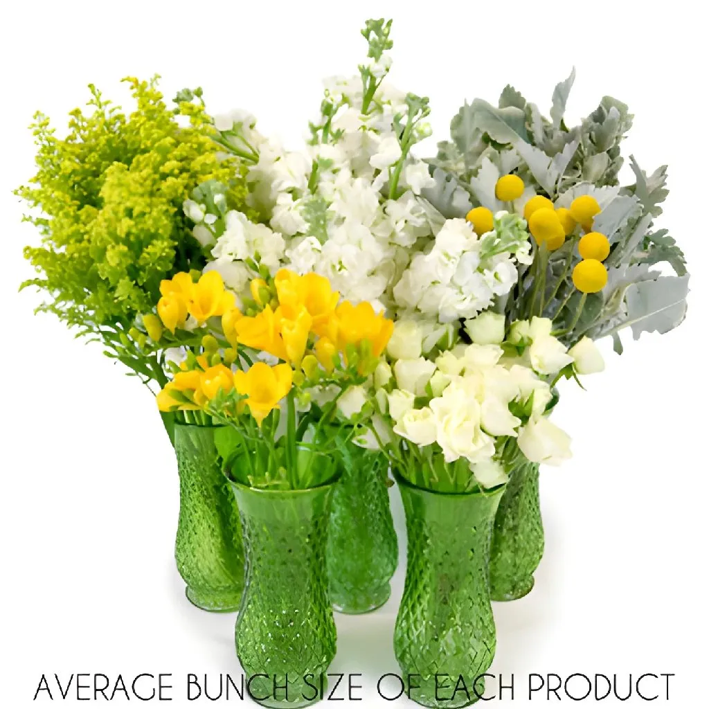 Yellow and White Sunshine Textured DIY Flower Kit